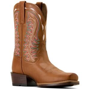NEW Ariat Salina Western Boots Square Toe Brown Embroidered Rodeo Cowgirl 7B